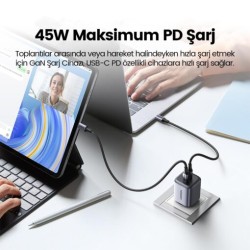 شاحن  UGREEN 90573 GaN 45W USB-C EU