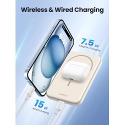 بور بانك UGREEN 25207 5000mAh Magnetic Wireless